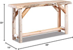 Log Sofa Table Live Edge Wood Pine and Cedar — Natural Furniture — Sofa Tables - Image 2