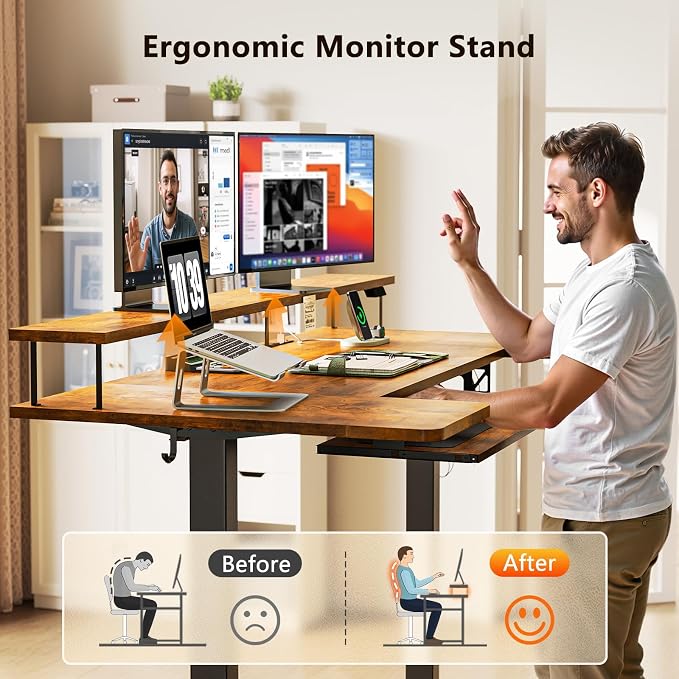 OffiGo U Shaped Electric Standing Desk - Image 6
