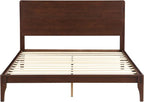 Merax Queen Size Bamboo Platform Bed, Mid-Century Modern Bed Frame - Image 6