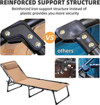 Folding Chaise Lounge Chair Bed - Image 8