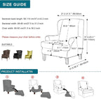 KRFOONN Stretch Wing Chair Slipcovers Printed 2 Piece Wingback Chair Covers - Image 6