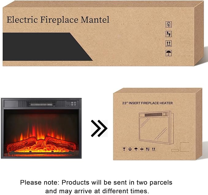 44" LED Lights Electric Fireplace - Image 7