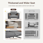 Aoxun Aluminum Patio Furniture Set, 5 Seats Luxury Metal Patio Conversation Sets - Image 7
