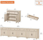 WAMPAT Farmhouse TV Stand for 85 inch TV - Image 3