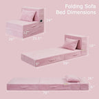 Folding Sofa Bed, 4 in 1 Convertible Sleeper Chair - Image 2