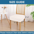 Smiry Waterproof Seat Covers for Dining Room Chairs Set of 6, Stretch Jacquard - Image 2
