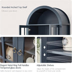 RowyPoey Farmhouse Arched Cabinet - Image 5