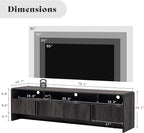 AMERLIFE 70" Modern TV Stand for TVs up to 80", Fluted Wood Entertainment Center - Image 5