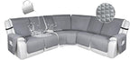HDCAXKJ 100% Waterproof Reclining Sectional Couch Covers L Shape Recliner Sofa by HDCAXKJ