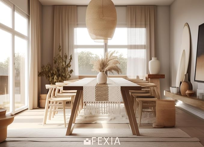 FEXIA Boho Table Runner for Thanksgiving Fall Christmas Home Decor - Image 7
