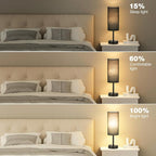Fenmzee Black Bedroom Lamp for Nightstand - Image 5