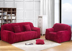 vctops 4 Seater Velvet Plush Stretch Sofa Slipcover 1-Piece Sofa Cover - Image 2