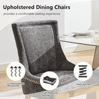 Upholstered Dining Chairs Set of 2, Modern Fabric Side Chairs - Image 4