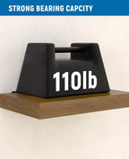 LEOPO Black 24-Pack 5 inch Floating Shelf Brackets, Hidden Shelf Bracket - Image 5