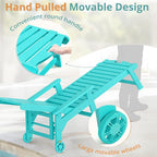 LUE BONA Lounge Chair Outdoor Set of 4, HDPS Chaise Lounge Outdoor - Image 5
