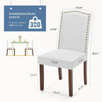 DUMOS Dining Chairs Set of 2, Modern PU Kitchen Table Chairs - Image 5