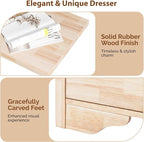 VINGLI 6 Drawer Dresser with Unfinished Solid Wood - Image 8
