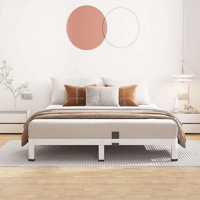 ROIL 4 Inch White King Bed Frame - Image 7