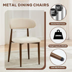 UVV Dining Chairs Set of 6, Metal Kitchen Chairs - Image 8