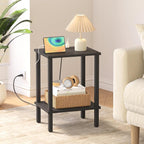 TUTOTAK End Table with Charging Station, Side Table with USB Ports and Outlets - Image 7