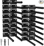 LEOPO Black 32-Pack 8 inch Floating Shelf Brackets, Hidden Shelf Bracket by FinestHomeDecor