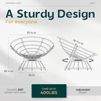 Bme 40" Ergonomic Wicker Papasan Chair - Image 3