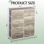 WLIVE Fabric Dresser for Bedroom, Tall Dresser - Image 3