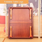 Rectangle Folding Low Coffee Table, Japanese Style Solid Wood Floor Table - Image 4