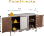 RoyalCraft Buffet Cabinet with Storage, Vintage Solid Wood Sideboard with 3 - Image 2