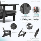 SERWALL Foldable Adirondack Chair Set of 4, HDPE Adirondack Chair - Image 4