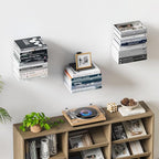Floating Book Shelves for Wall, 6 Tier Invisible Floating Bookshelf, Vertical - Image 2