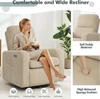 Swivel Rocker Recliner, Oversized Power Recliner Nursery Glider - Image 7