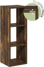Furinno Cubicle Book Shelf, 3-Cube Bookshelf, Extra Thick Frame Horizontally & - Image 7