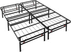 Amazon Basics Bed Frame with Storage, Foldable Metal Platform, Sturdy Steel - Image 6