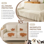 Boho Sofa Covers for 3 Cushion Couch, Chenille Sofa Slipcover for Pets Washable - Image 2