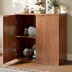 Evermagin 63" Walnut Buffet Cabinet - Image 5