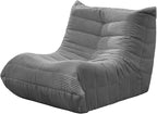 Hobestluk Bean Bag Chair with Memory Foam Ultra Soft Faux Fur Fabric Ergonomic - Image 3