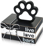 Pinkunn 4 Pcs Dog Paw Tiered Tray Decor Paw Wooden Book Block by Pinkunn