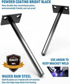 LEOPO 4-Pack 6 inch Floating Shelf Brackets, Hidden Shelf Bracket - Image 4