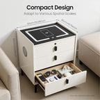 Smart Nightstand with Wireless Charging & Fingerprint Lock, 3-Drawer Bluetooth - Image 2