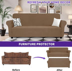 ZNSAYOTX Super Stretch Sofa Cover, New Striped Sofa Covers Fitted Slipcovers - Image 2