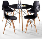 5-Piece Round Dining Table Set, Small 31.5" Kitchen Table Chairs Set of 4 Space by LECAFURHL