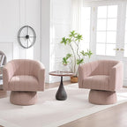 Swivel Accent Barrel Chair, Cute Comfy Small Round 360° Arm Chair. Velvet Sofa - Image 8
