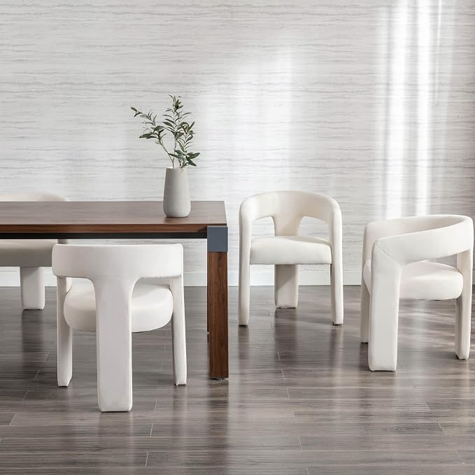 BESTANO Modern Velvet Fabric Upholstered Dining Chairs - Image 4
