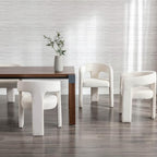 BESTANO Set of 6 Modern Velvet Fabric Upholstered Dining Chairs - Image 2