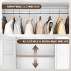 Letaya 71" Metal Wardrobe Cabinets - Image 7