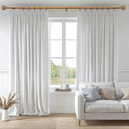 QDWIS Boho Wood Curtain Rods for Windows 28 to 48 inch, Rustic Decorative - Image 2
