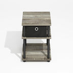 Furinno Turn-N-Tube Side Table, 3-Tier Square Modern End Table - Image 5