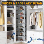 SpaceAid 8 Tier Rotating Shoe Rack Tower, Spinning Shoe Display Lazy Susan - Image 4