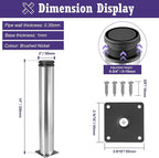14 Inch Metal Furniture Legs Stainless Steel Adjustable Legs Silver Metal Legs - Image 5